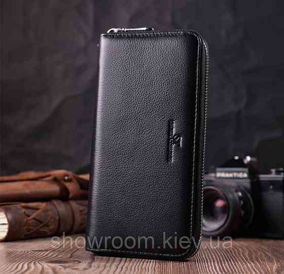 Чоловічий шкіряний місткий клатч Leather Collection (9072) Київ