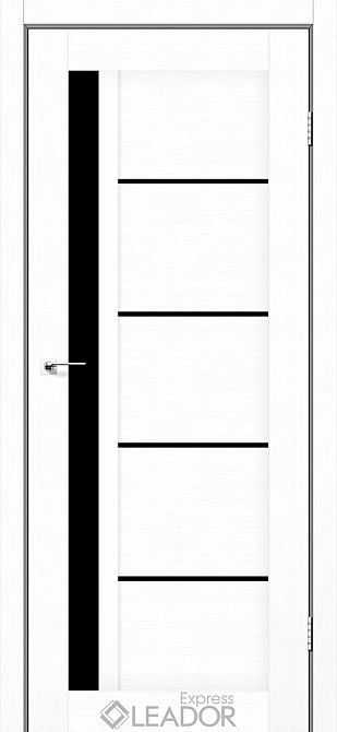 Коллекция LEADOR Express. Двери RIM  Полотно, эко-шпон Белый лен BLK Киев - изображение 1