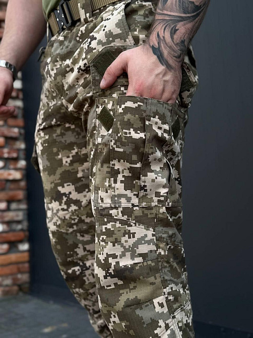 Военные летние штаны пиксель рип-стоп тактические мужские ЗСУ, для армии и полевых задач Львов - изображение 6