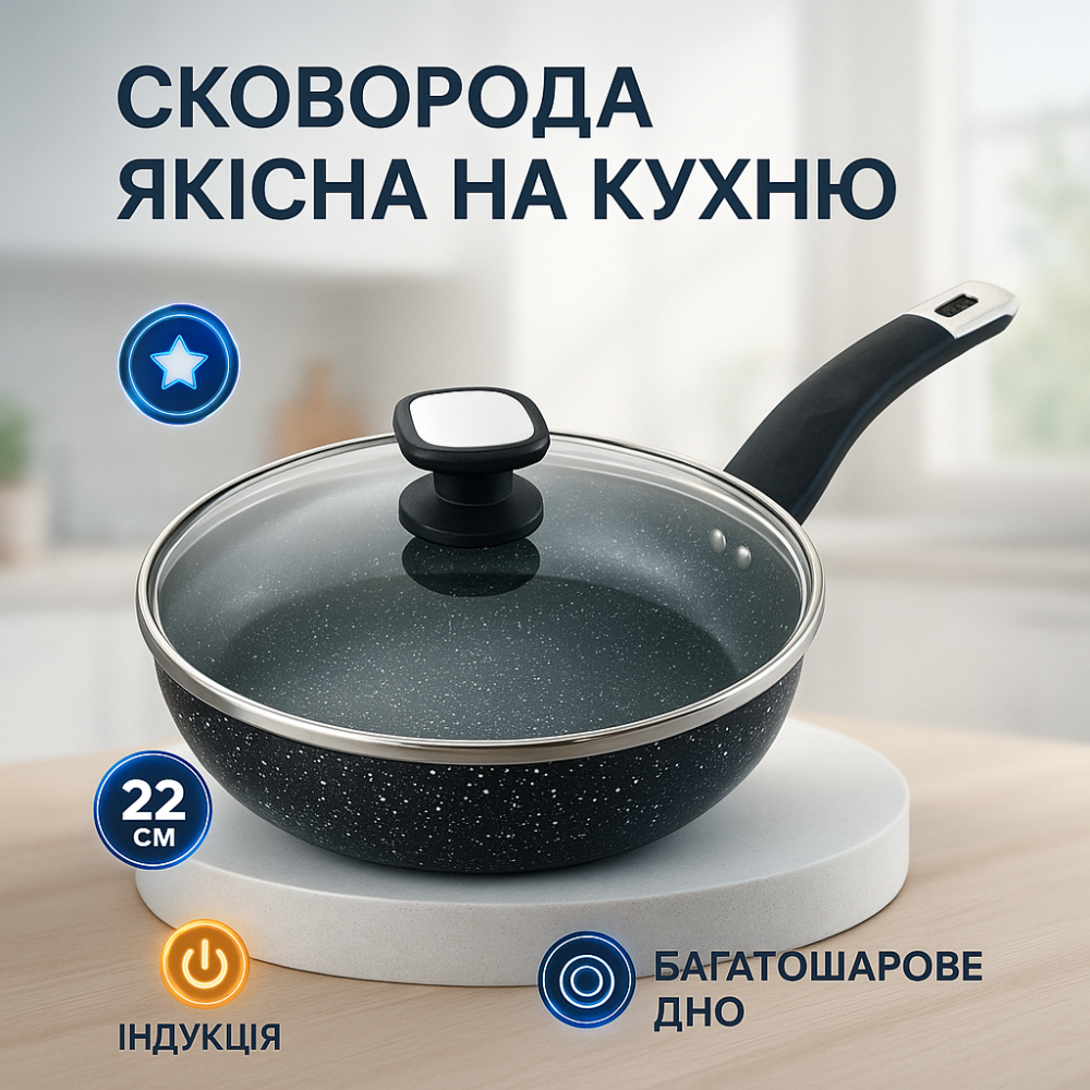 Качественная сковорода для готовки, Сковорода удобная на кухню для запекания в духовке JI-86 Львов - изображение 14
