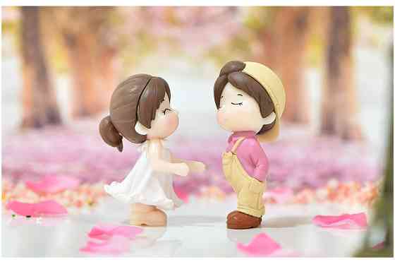 Декоративні садові фігурки Закохана пара для флораріуму кашпо міні саду мікроландшафту рокарія Блакитний Одеса