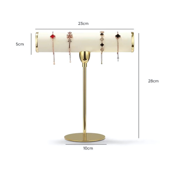 Cтойка-органайзер для ювелирных украшений,цепочек,браслетов,часов подставка для драгоценностей и бижутерии 28х23х5 см,бежевый Каменец-Подольский