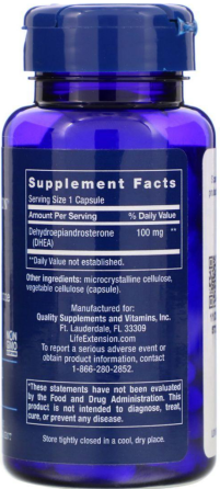 ДГЕА Дегідроепіандростерон Life Extension DHEA 100 мг 60 капсул Київ