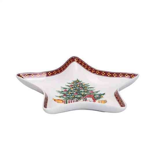 Блюдо сервировочное в форме звезды 25×21 см новогоднее HP-SD-2 Киев