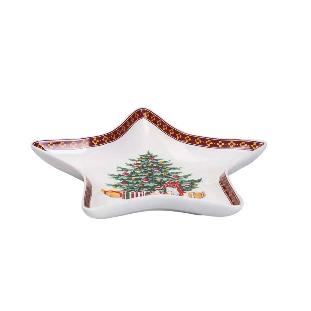 Блюдо сервировочное в форме звезды 25×21 см новогоднее HP-SD-2 Киев - изображение 4