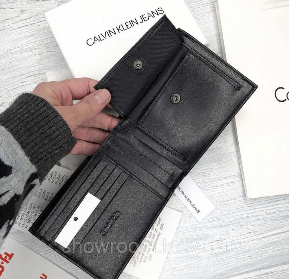 Мужское брендовое портмоне (1341) с монетницей Киев - изображение 3