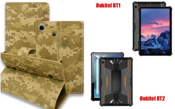 Книжка-трансформер для планшета Oukitel Rt1, Oukitel Rt2, колір Black Pixel Київ