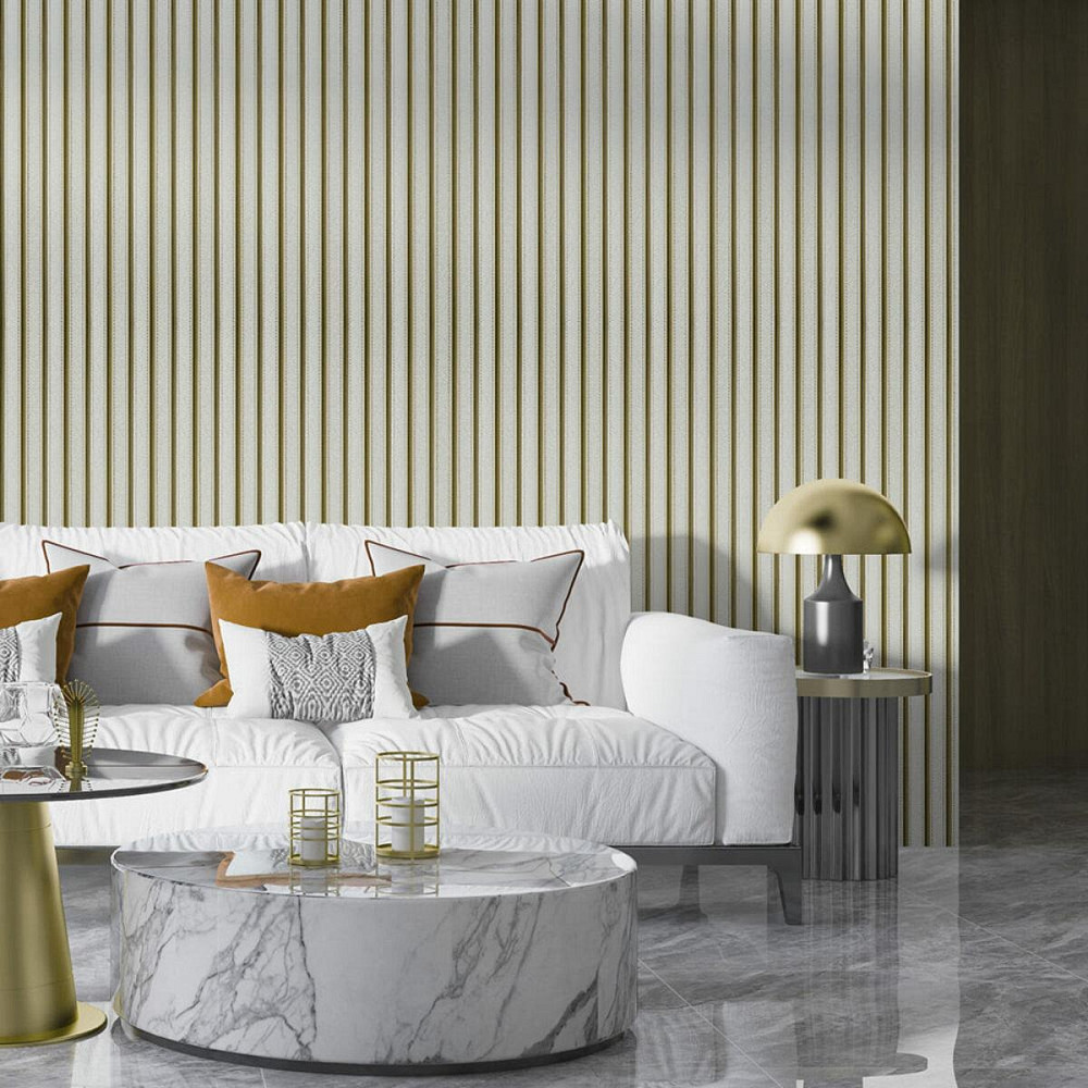 Рейка декоративная PS 2900х115х12мм Под белую кожу с золотом SW-00002130 Киев - изображение 7