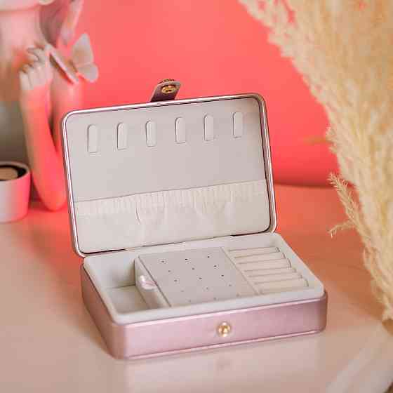 Шкатулка для украшений из эко кожи 16×11×4.7 см органайзер для ювелирных изделий HP-5-30PP Киев