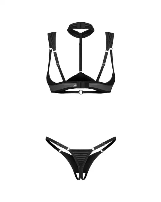 Комплект Obsessive Roccele 2-pcs crotchless set S/M Львів - фото 3