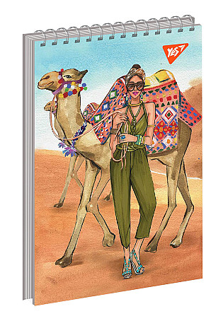 Блокнот А6/96 арк."Yes" # зверху од. спіраль Pretty women крафт білий, 681610, шт Київ - фото 1