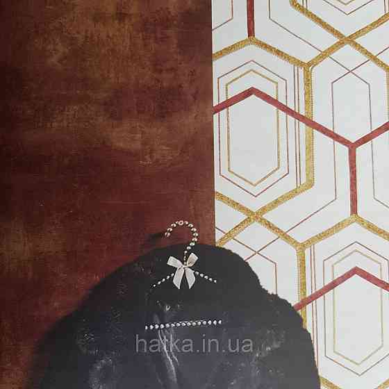 Шпалери метрові вінілові на флізелін 24 Carati Cristiana Masi під штукатурку структурні бордові з золотистим Київ
