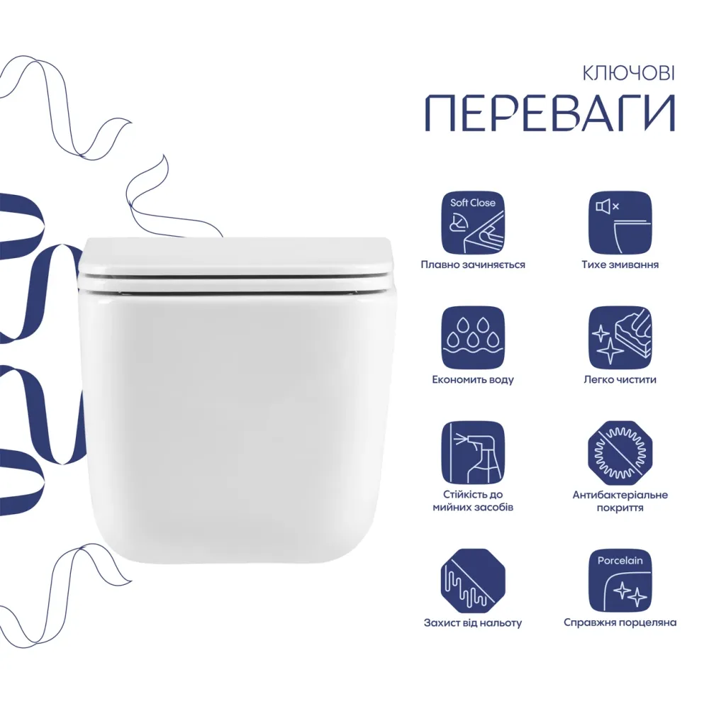 Готове рішення Qtap для ванної кімнати: підвісний унітаз Gemini Ultra Quiet 520×360×350 + комплект інсталяції Nest 4 в 1 Київ - фото 17