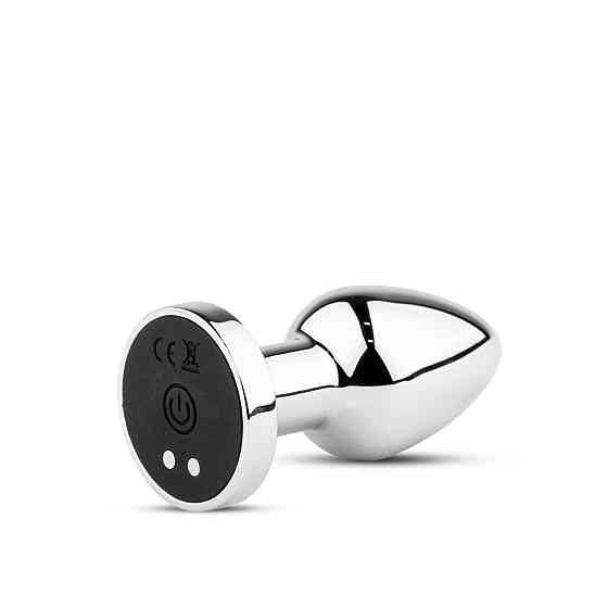 Металевий вібро-плаг Metal Butt Plug S з USB-заряджанням та пультом керування Sex Aura Київ