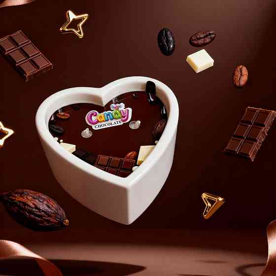 Масажна свічка з ароматом шоколаду Candy Chocolate у формі серця, 70 мл Sex Aura Київ