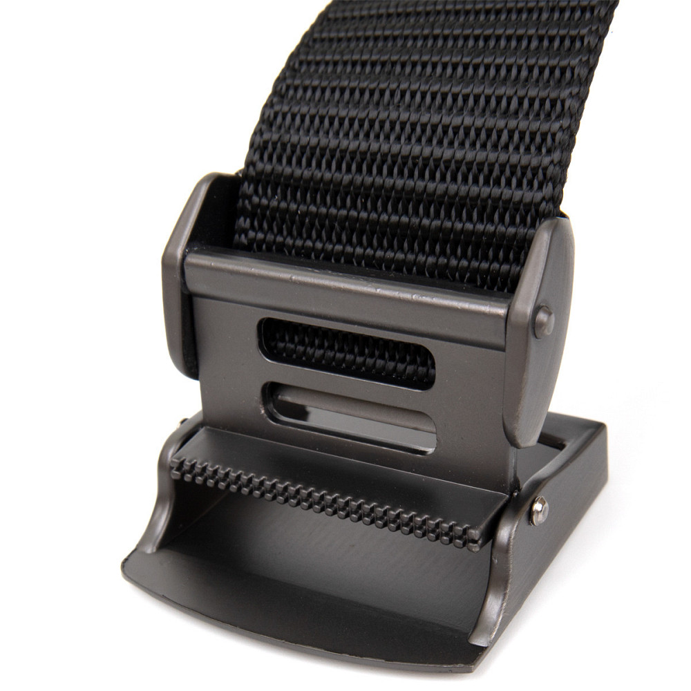 Текстильный ремень с серебристой пряжкой Vintage 20541 Черный Киев - изображение 6