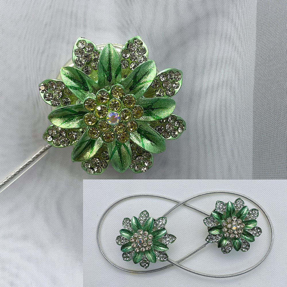 Магніти для штор та гардин "Flowers" набір 2 шт М'ятний (81-194) Київ - фото 1