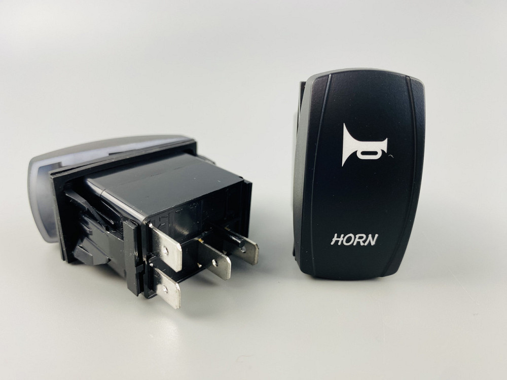 Клавіша вимикач ON-OFF-ON, 4 ніжки, синя підсвітка, малюнок — "сигнал додатковий". Мукачево - фото 5