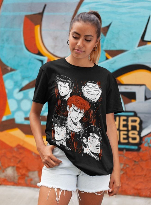 Футболка для мальчика аниме Слам Дунк Слам Дунк оверсайз (рост от 165 до 180 ) Черний AnimeJ1107m Днепр - изображение 4