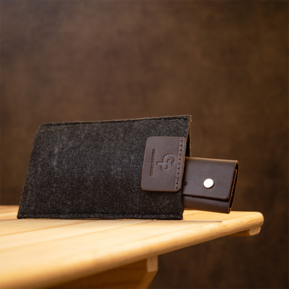 Шкіряна вінтажна ключниця GRANDE PELLE 11342 Коричневий Київ - фото 10