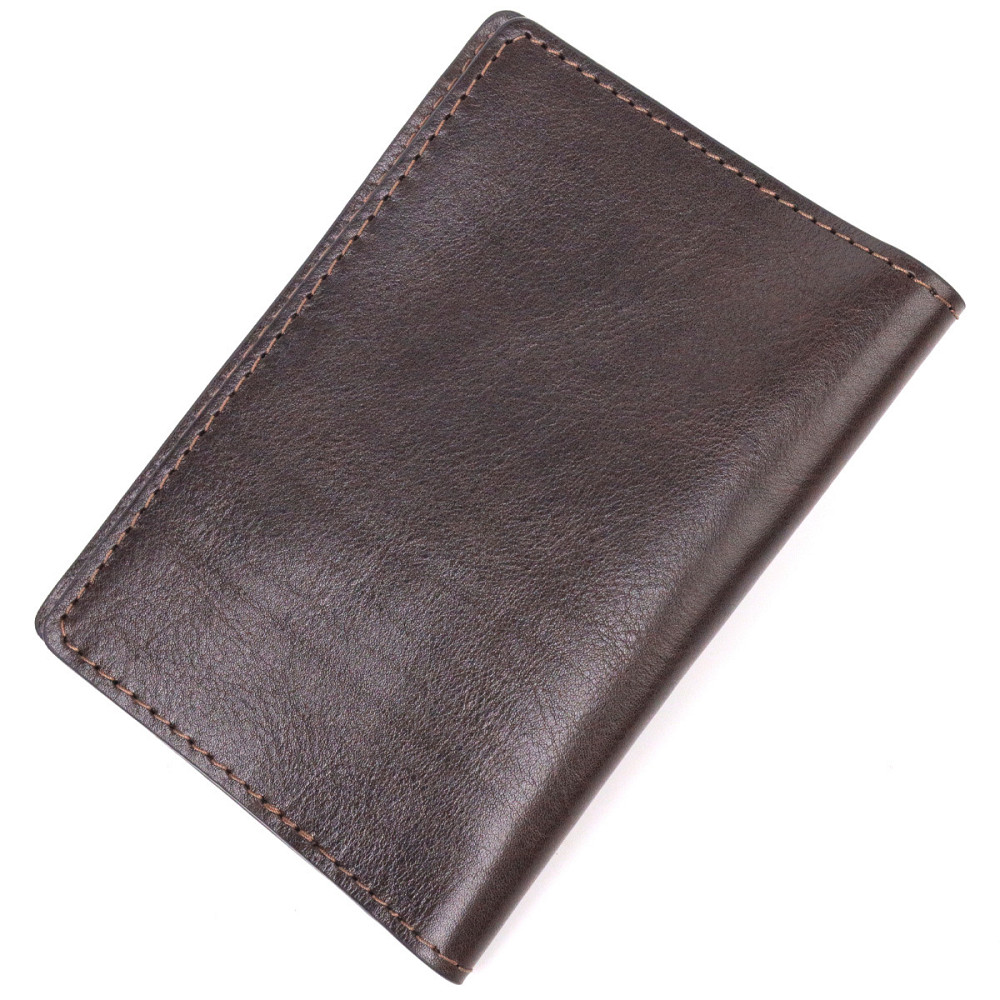 Кожаная обложка на военный билет Слава ЗСУ GRANDE PELLE 16747 Коричневая Киев - изображение 8