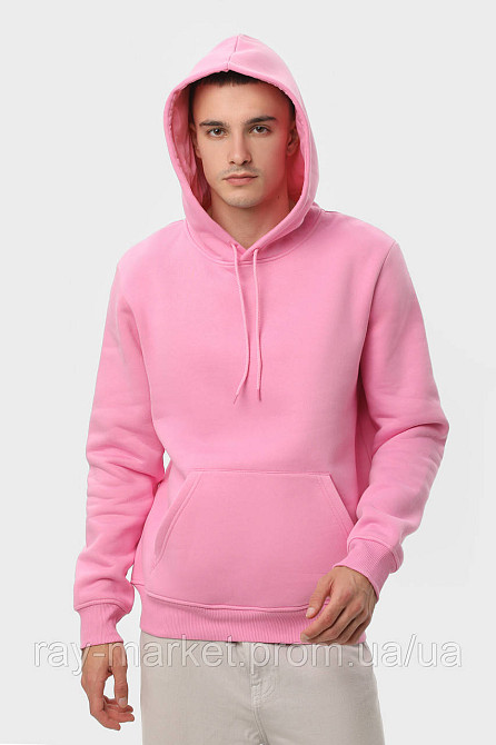 Худі чоловіче базове утеплене RAY BASIC рожеве (U0401M-Pink) Київ - фото 1