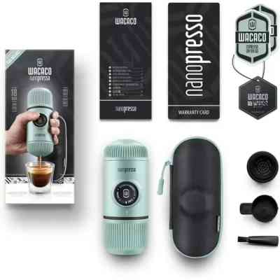Кофеварка кемпинговая Wacaco Nanopresso з чохлом блакитна (WNANOBLUE) Винница