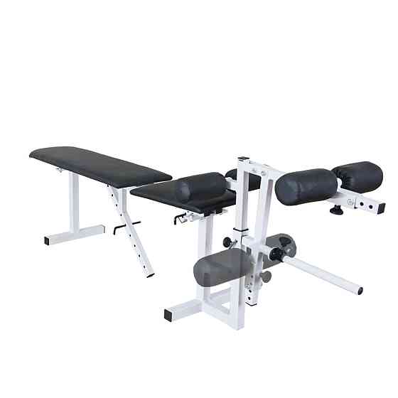 Лавка для жиму регульована з тренажером для ніг 30 на 30 мм Стійки, лавки для жиму і присідань без стійок Київ