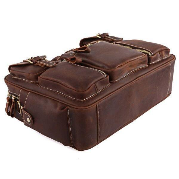 Сумка мужская кожаная Коричневая (Vintage) Киев - изображение 10