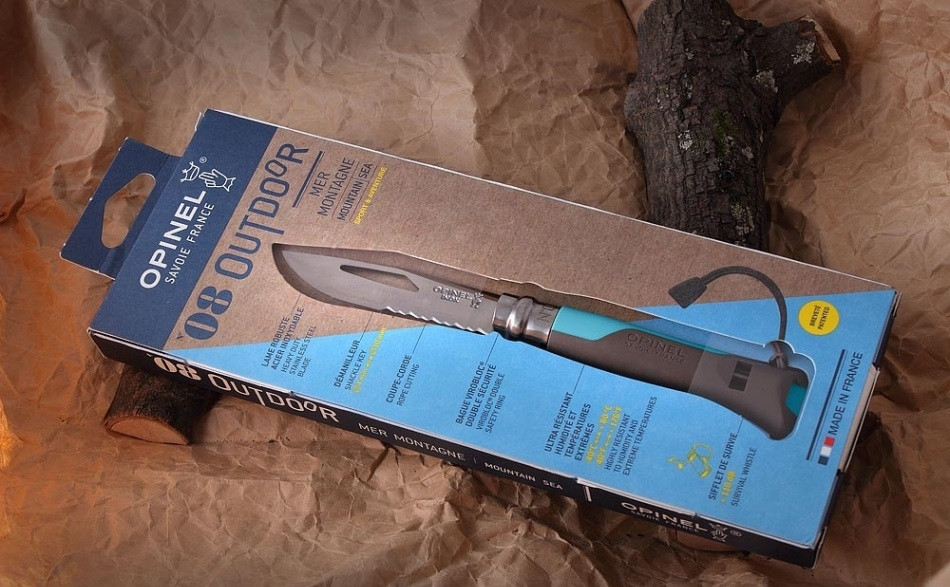 Складаний Ніж спеціального призначення Opinel "Outdoor Blue No.08" (001576) Неіржавка сталь Нововолинськ - фото 6
