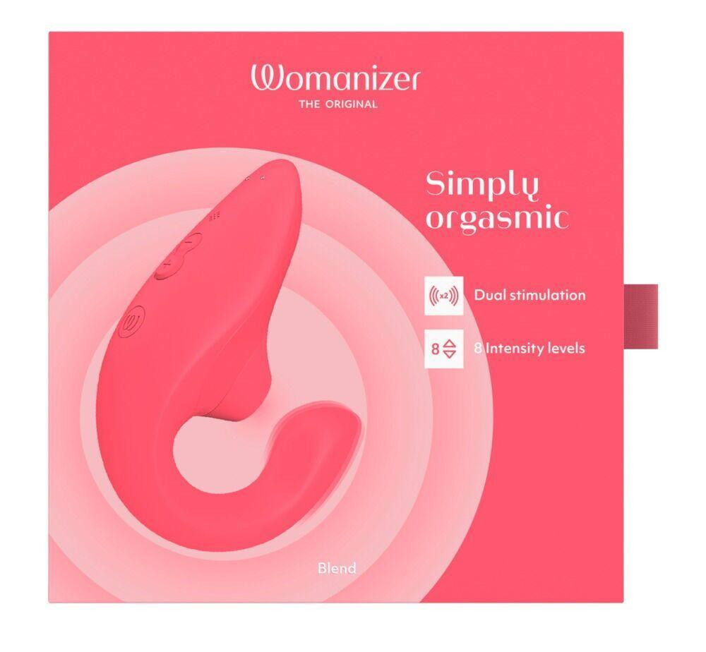 Вагінально-кліторальний стимулятор Womanizer Blend Vibrant Rose, вібрація + вакуум, 2 мотори Sex Aura Київ - фото 7