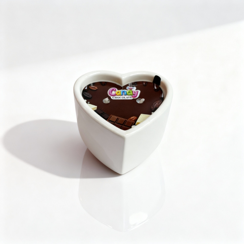 Масажна свічка з ароматом шоколаду Candy Chocolate у формі серця, 70 мл Sex Aura Київ - фото 10
