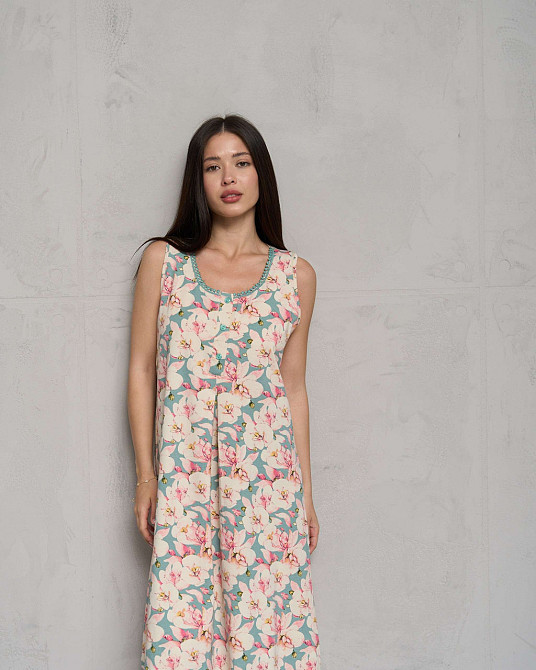 Сорочка домашняя для беременных и кормящих мам - Мята Nicoletta 7375 Киев - изображение 4