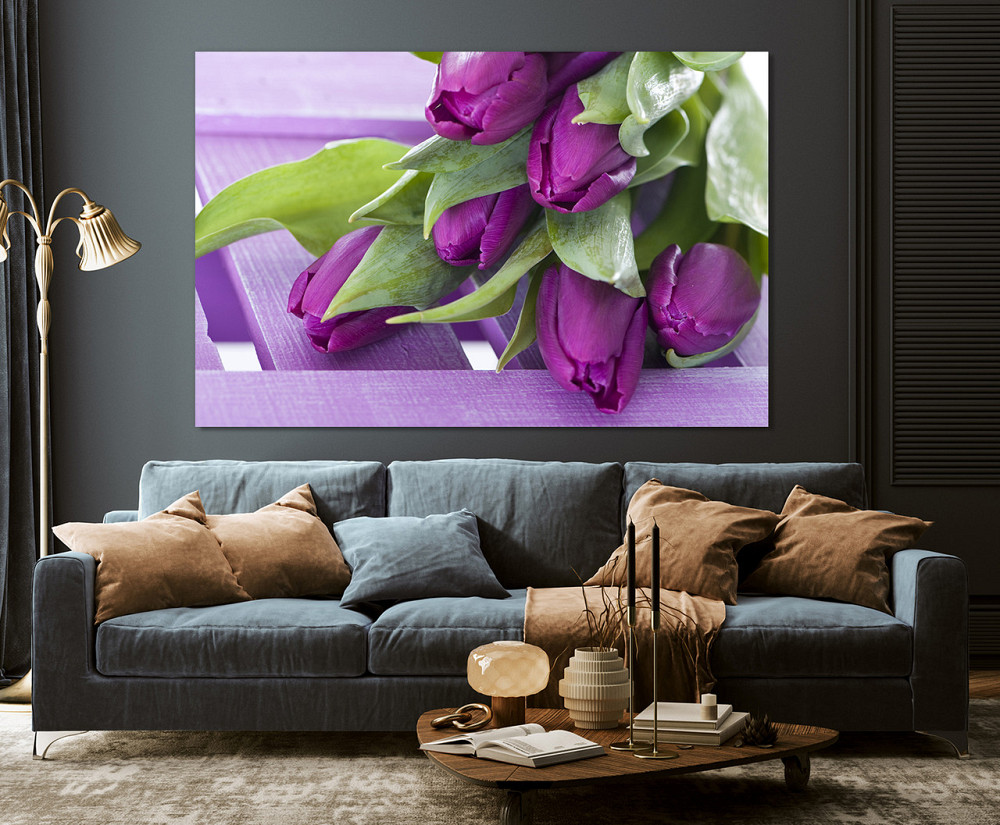 Картина полотно у вітальню / спальню  Тюльпани    MLP_394 ( 60х30см ) Київ - фото 3