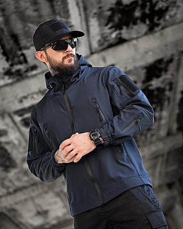 Тактическая куртка Soft Shel синий ВТ6474 Киев - изображение 3