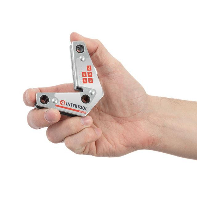 Угольник магнитный для сварки, 15°, 60°, 90°, 120°, 11 кг, 75×85 мм INTERTOOL MW-0007 Киев - изображение 3