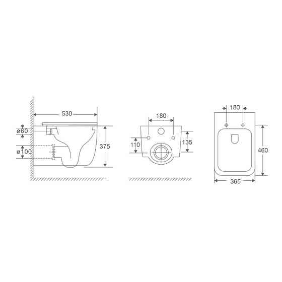 Унітаз підвісний Mixxus Premium Diverse-0301-T1 530x365x373mm, система змиву Tornado 1.0 (MP6477) Київ