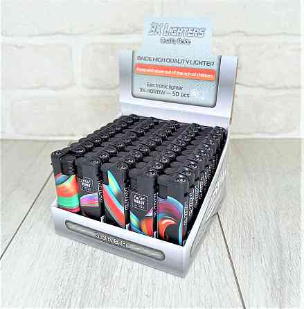 Зажигалка турбо-пламя Еlectronik 3X-110 Микс цвета уп/50шт Харьков
