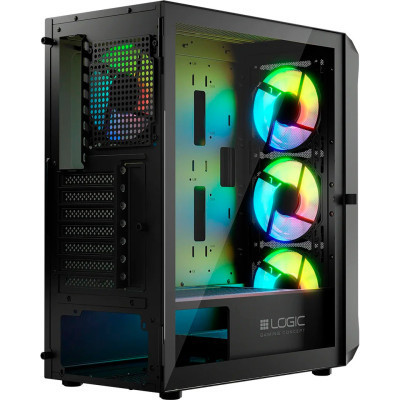 Корпус Logic concept PORTOS MESH+GLASS ARGB fans 4x120mm BLACK (AT-PORTOS-10-0000000-0002) Вінниця - фото 3