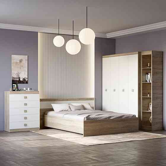 Спальня Соната Еверест Комплект 10 (модульна - 5 елементів) дуб сонома + білий (DTM-2605) Львів