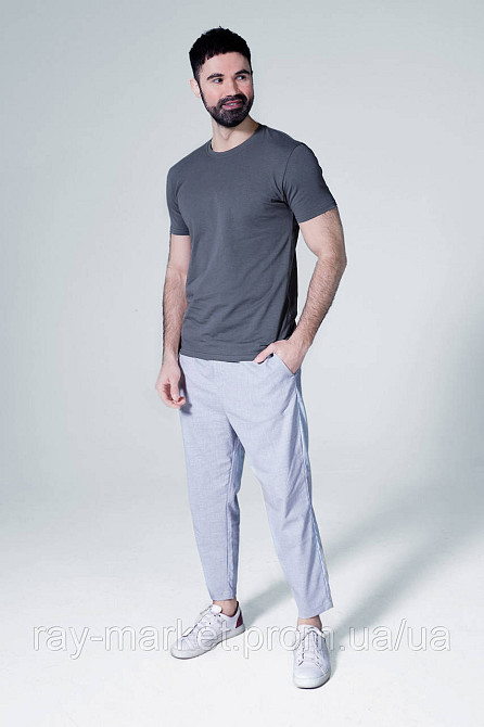 Футболка базовая Ray Premium Fit мужская темно-серая (U0102-Dark Grey) 3XL Київ - фото 5