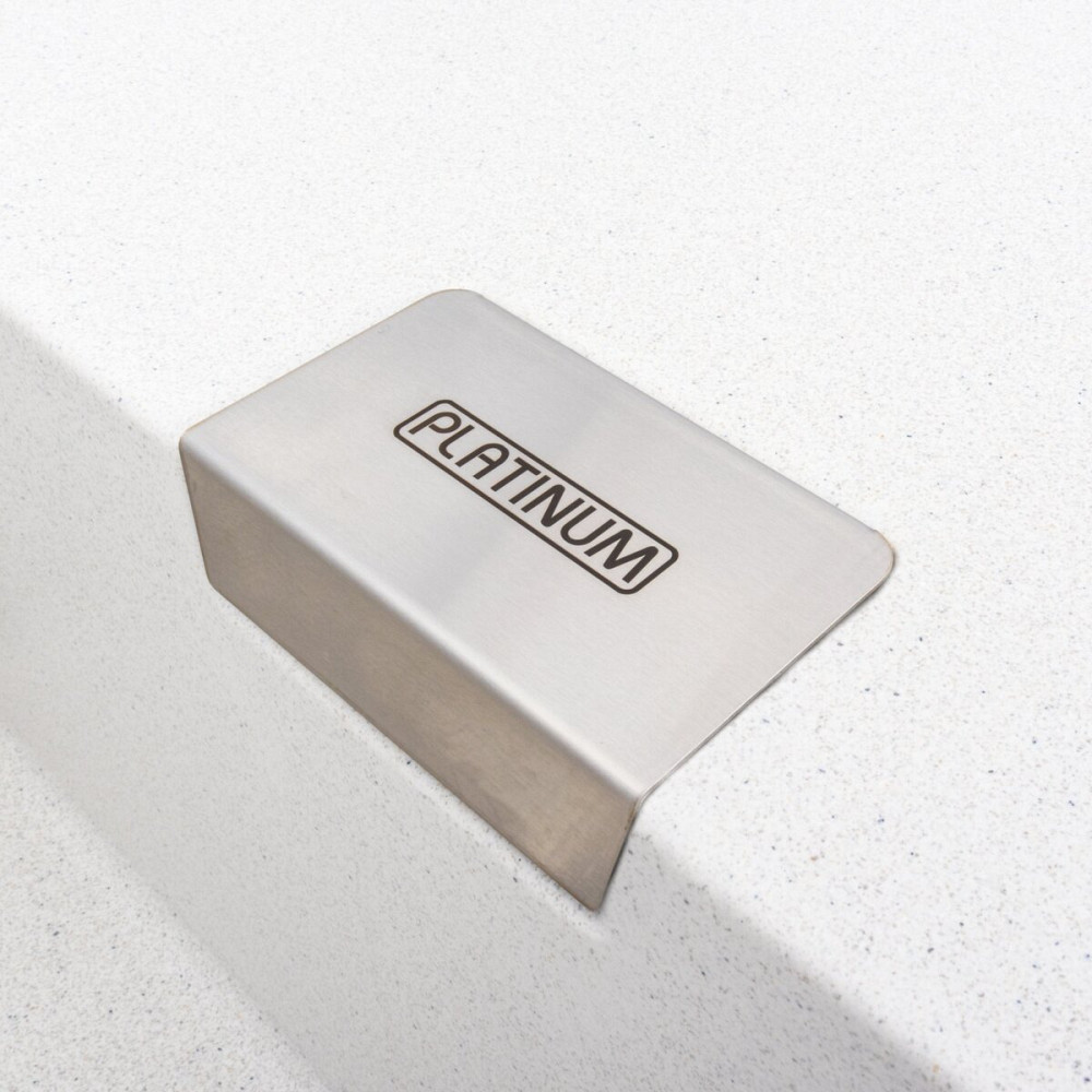 PLATINUM Гранітна мийка для кухні Platinum 8650 DIAMOND матова (біла в крапку) Київ - фото 7