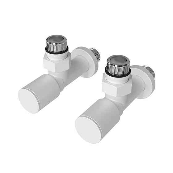 Кран кутовий для рушникосушки Raftec 1/2"х1/2" подовжений, білий, 2шт. ( 13465 ) Харків