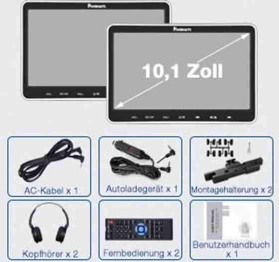 Шт.)NAVISKAUTO 2 10,1-дюймовий DVD-плеєр 128 GB в автомобіль монітор. Киев