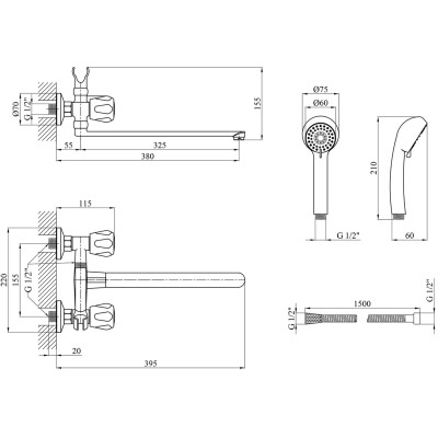 Змішувач Kroner Hamburg-C070 (CV012067) Вінниця - фото 8