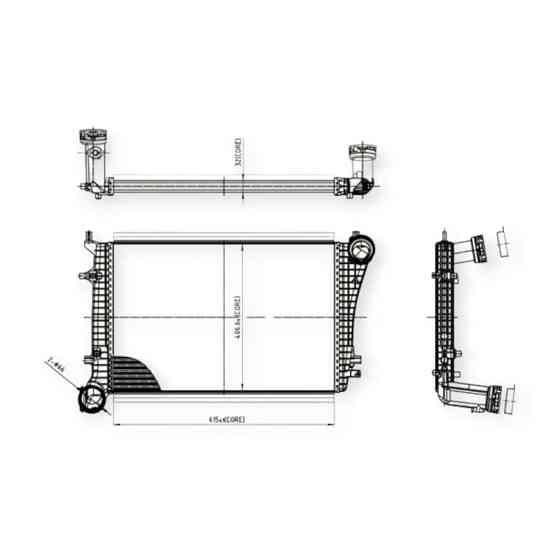 Радиатор Фольцваген Caddy III 1.9, 2.0 TDI (04-10) интеркулера Мукачево