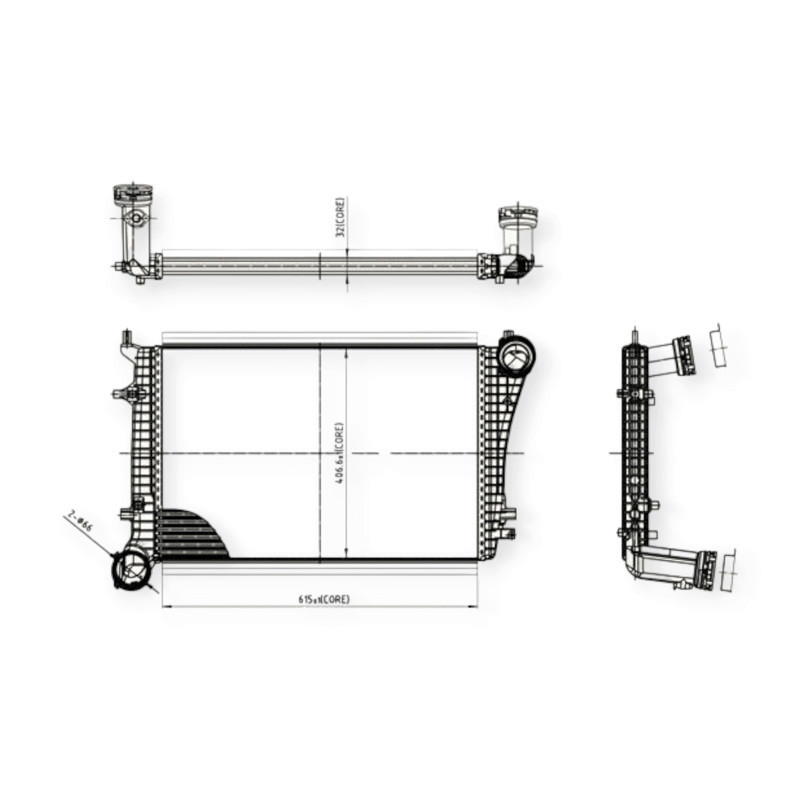 Радиатор Фольцваген Caddy III 1.9, 2.0 TDI (04-10) интеркулера Мукачево - изображение 1
