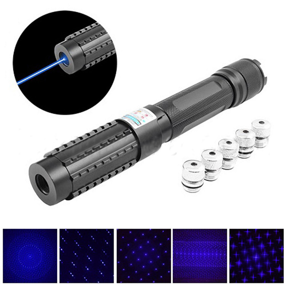 Лазерна указка YX-B015 Laser (5 насадок) Синій промінь Київ - фото 4