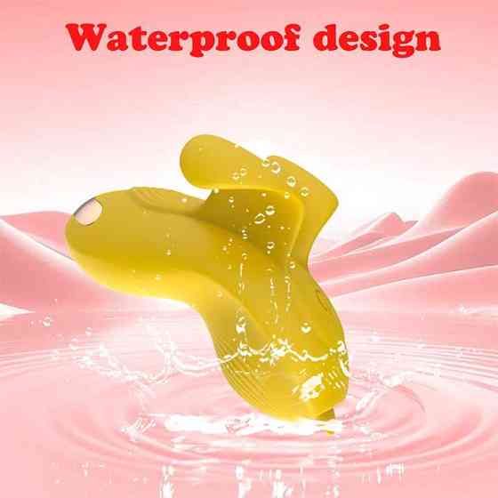 Клітеральний смарт-вібратор на палець Love Spouse Жовтий — Смарт вібратори Вінниця