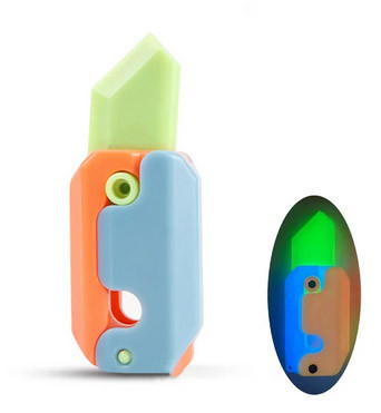 Ніж канцелярський антистрес неоновий світиться Київ - фото 2